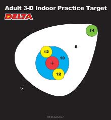 Delta  Adult 3-D Indoor Paper Face Target for Archery Lovers