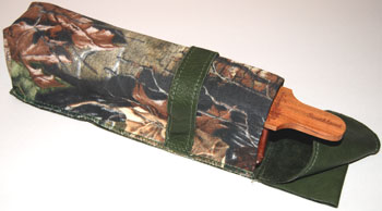 Turkey Hunting Secrets Camo and Leather Box Call Holster by Roger Raisch Hunting Products for Turkey Hunting