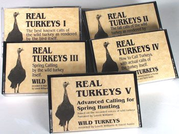 Real Turkeys Audio Cassettes by Dr. Lovett E. Williams, Jr. for Turkey Hunters and Outdoorsmen